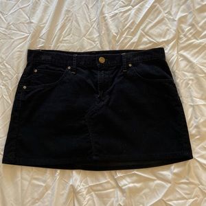 Gap black corduroy mini skirt